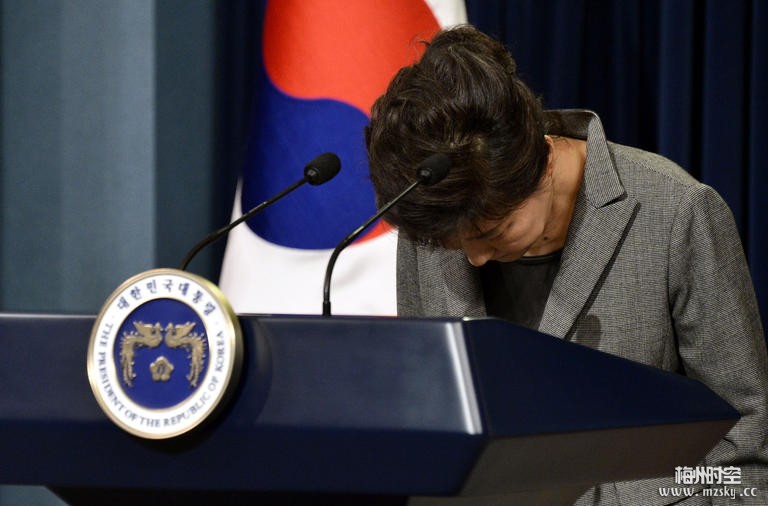 朴槿惠再就沉船事故流泪道歉