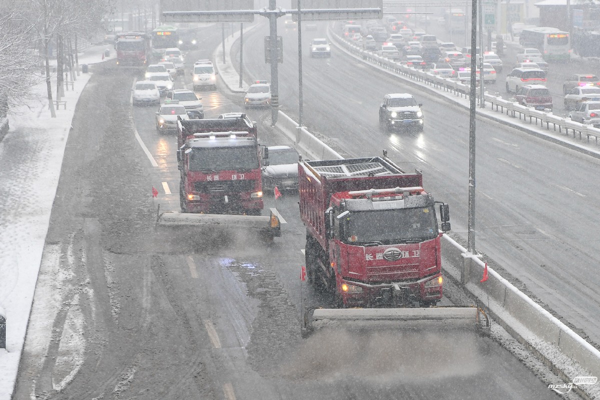 中国东北部吉林部分地区降雪